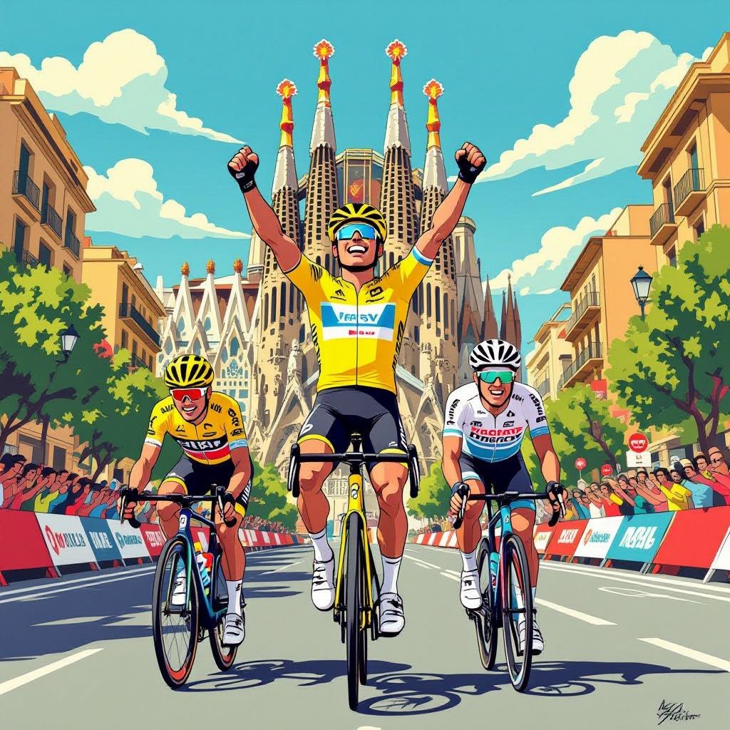 Jonas Vingegaard grijpt direct de macht in Barcelona en pakt de eerste gele trui.