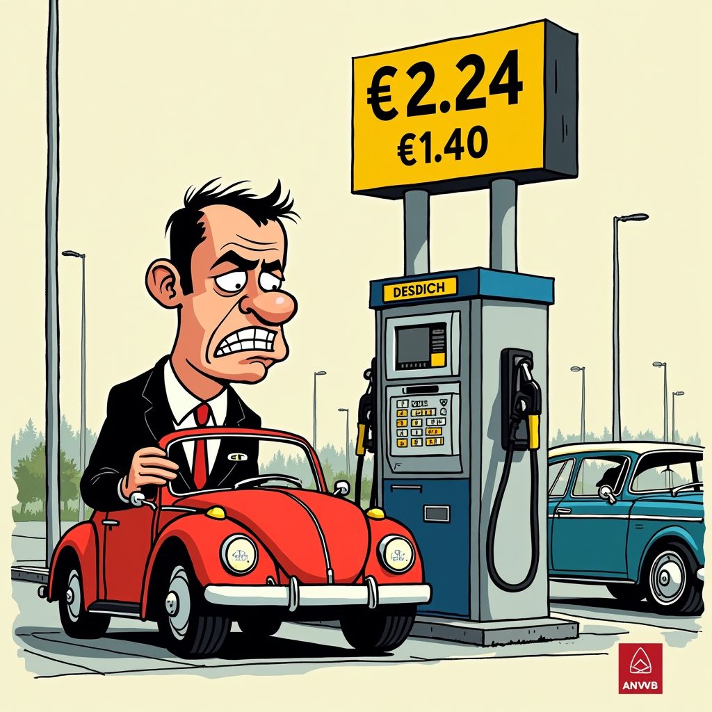 Nederlandse automobilisten betalen bijna 85 cent meer per liter benzine dan hun Belgische buren