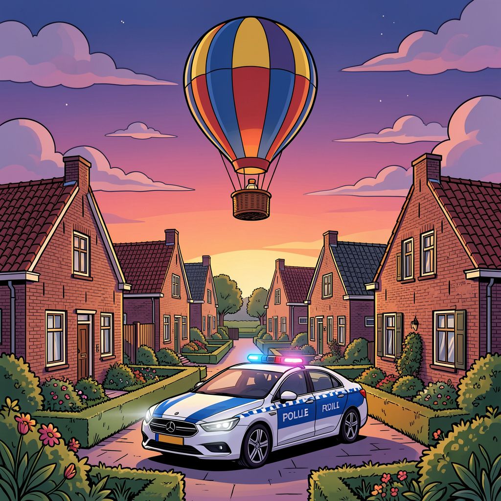 Iemand springt zaterdagavond uit een luchtballon boven Zundert en overlijdt