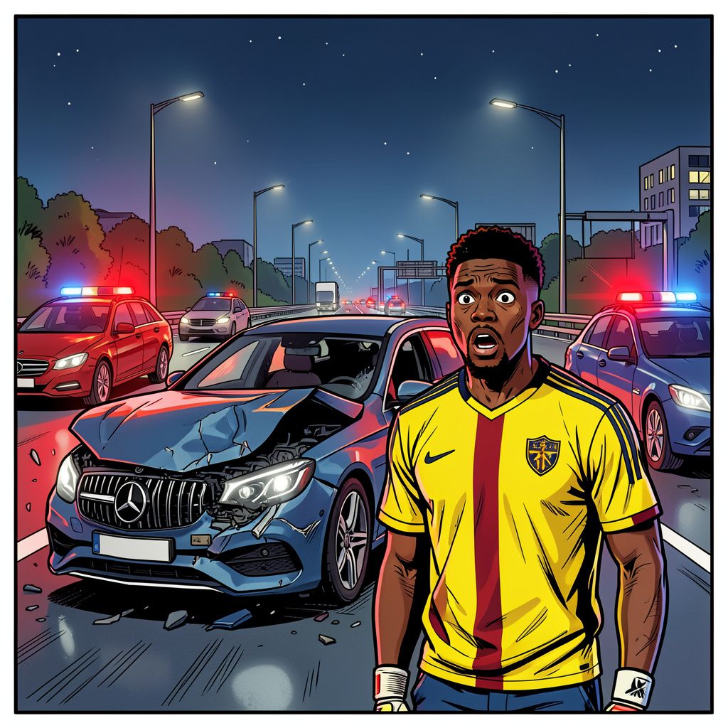 Doelman André Onana overleeft zware kettingbotsing direct na Europese winst.