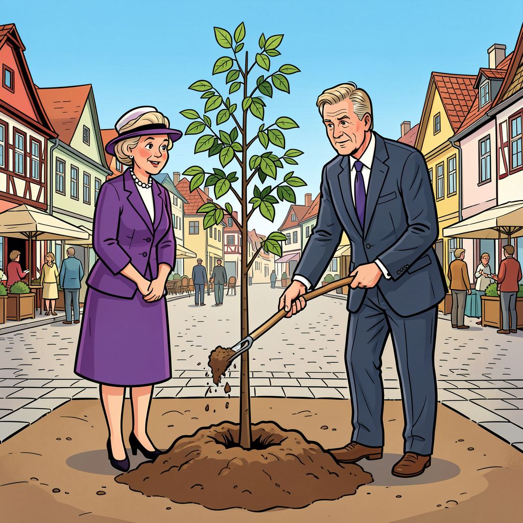 Prinses Beatrix reist met haar zonen naar Duitsland voor de honderdste geboortedag van prins Claus.