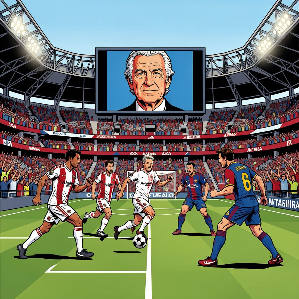 Oud-spelers van Ajax en FC Barcelona eren Johan Cruijff met een bijzondere wedstrijd in Amsterdam.