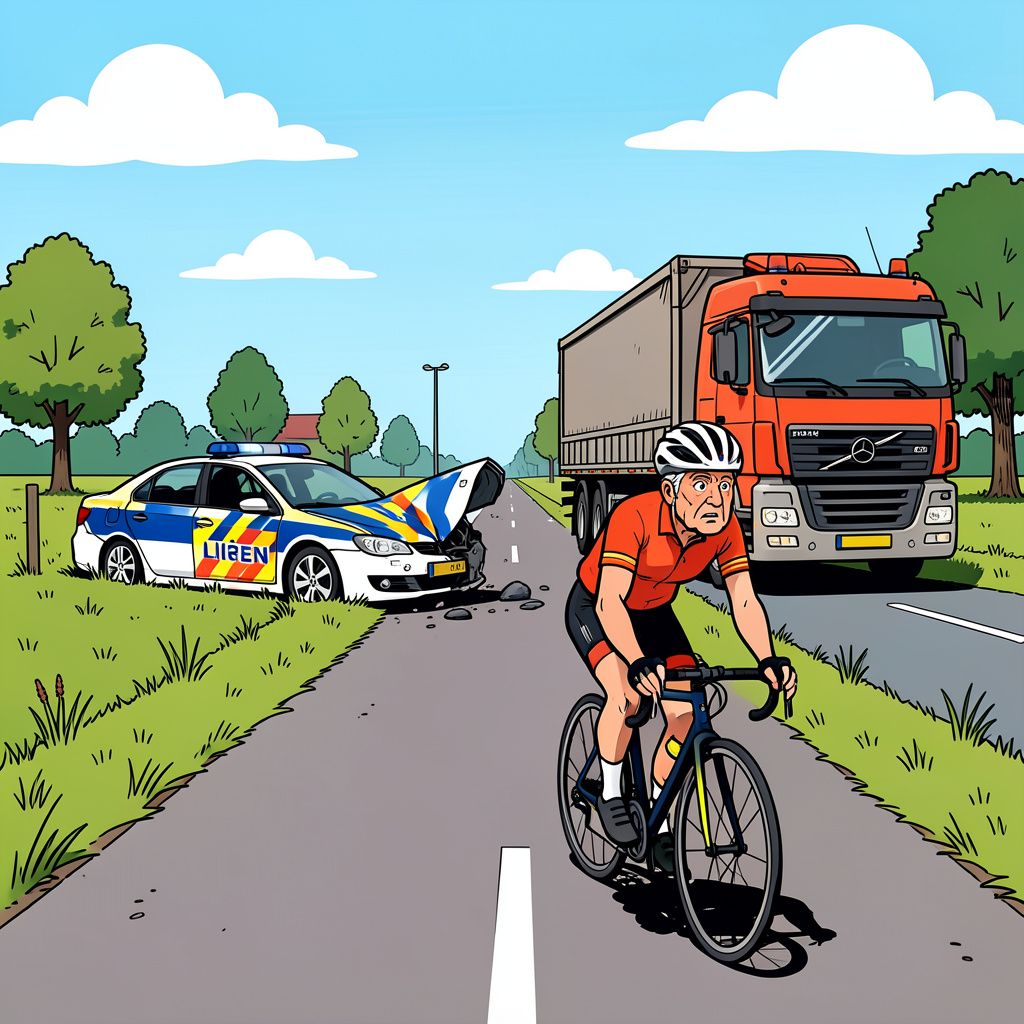 De politie zoekt een sportieve zeventiger na een fatale botsing met een undercoverauto.