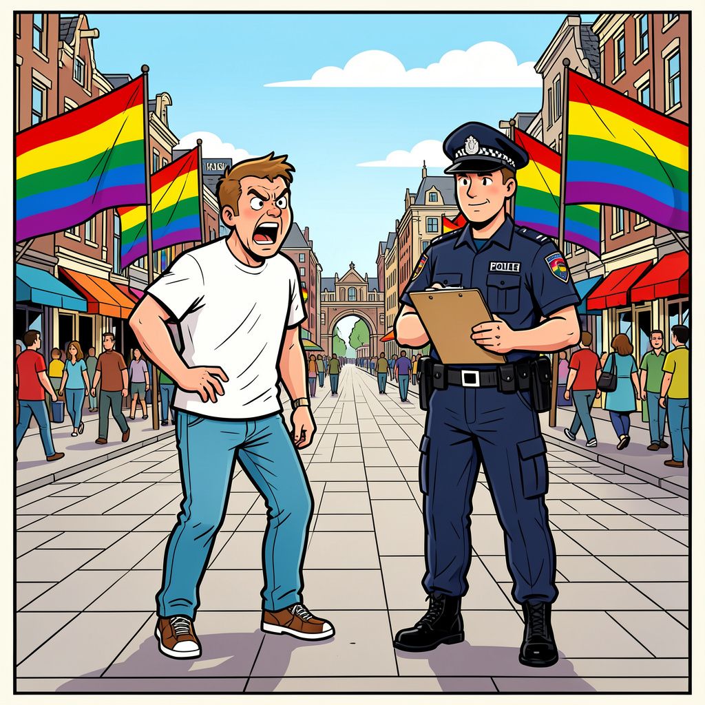Een Amsterdammer die 'alle homo's moeten dood' riep tijdens WorldPride is binnen een dag veroordeeld tot een werkstraf.