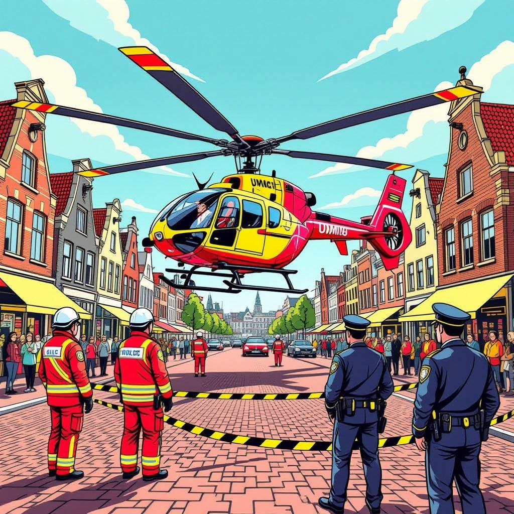 waarom landde er zomaar een traumahelikopter midden in groningen?