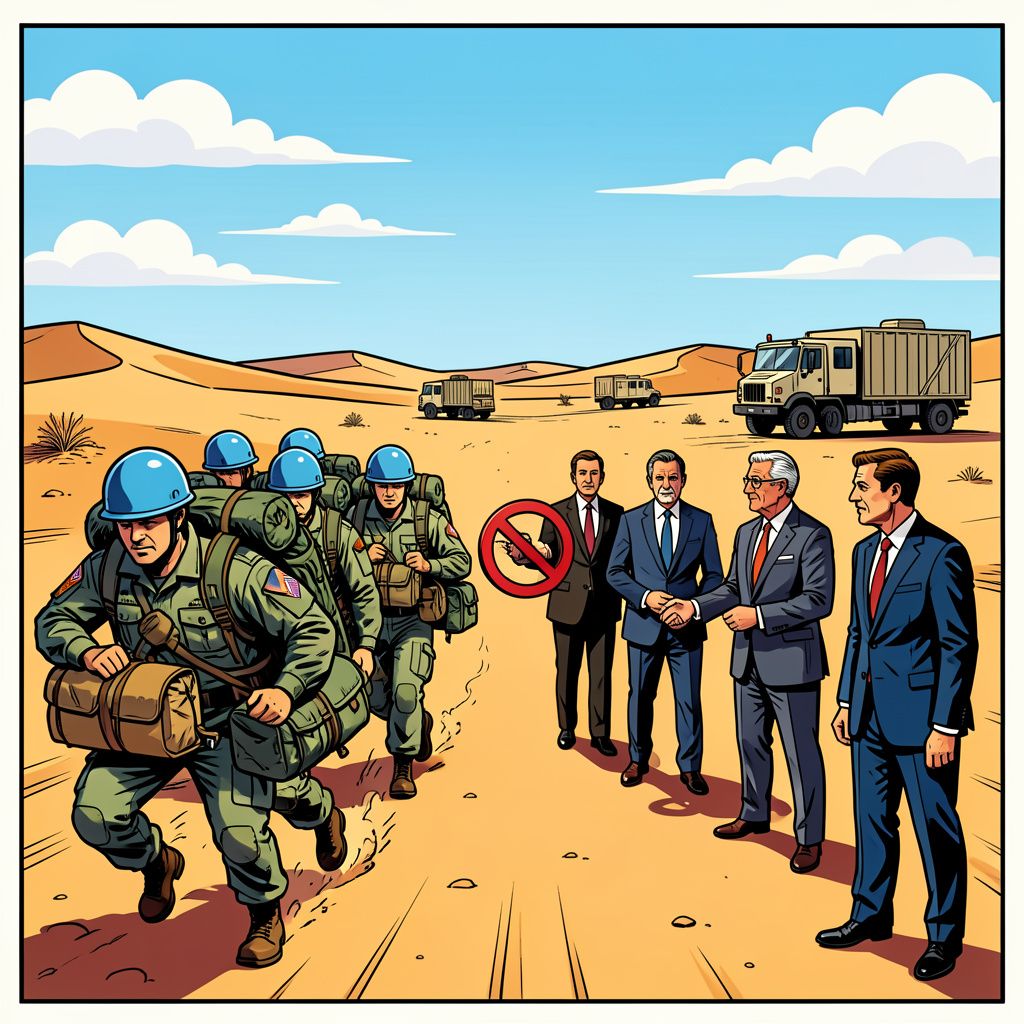 Een botsing tussen wereldmachten zet de vredesmissie in de Westelijke Sahara plotseling op straat.