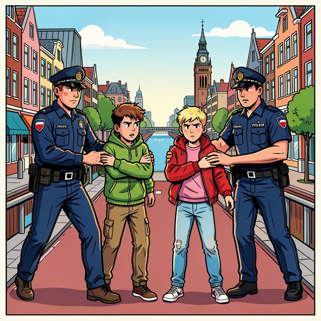 De politie arresteert twee tieners van veertien jaar na een reeks brutale straatroven in Rotterdam.