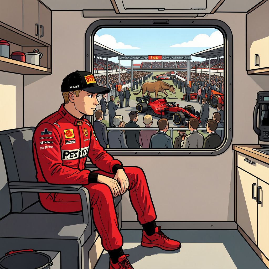 Max Verstappen vlucht voor de gekte in de paddock en verlangt naar rust.