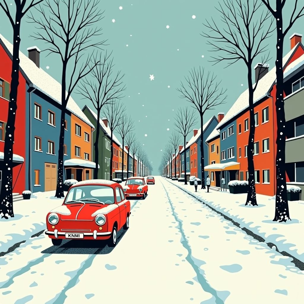 Heel Nederland krijgt zondag te maken met sneeuw en gladde wegen