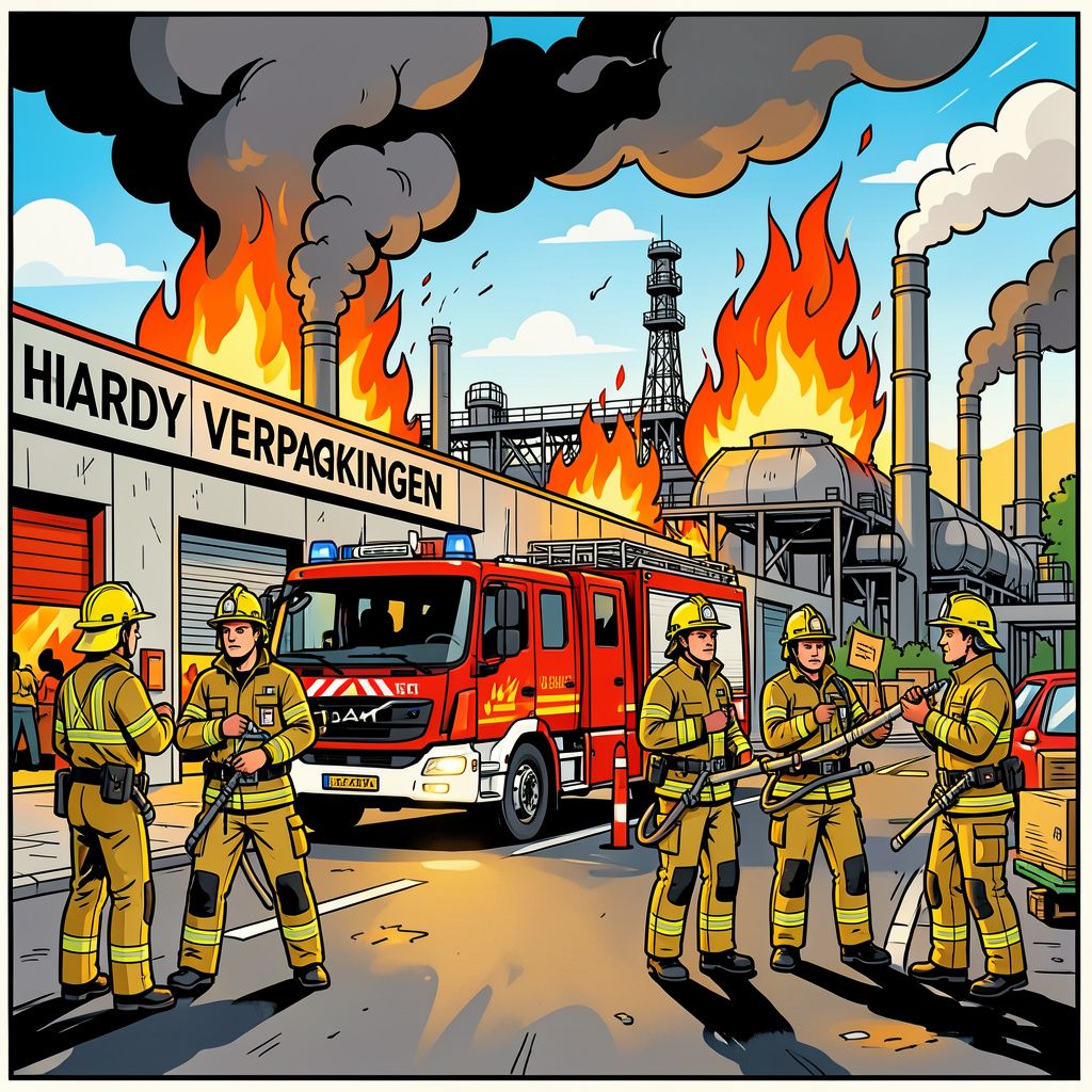 Nederlandse brandweer steekt grens over om Belgische collega's te helpen bij industriebrand