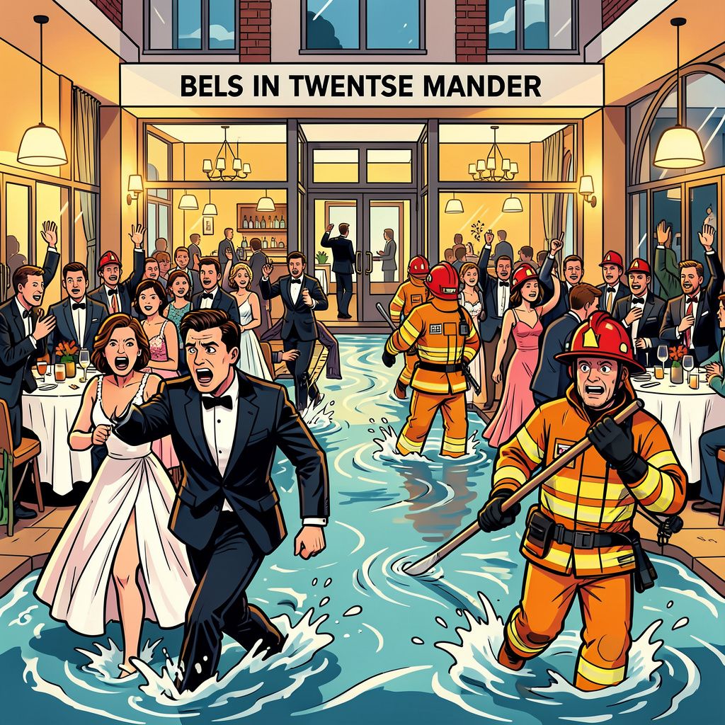een bruiloft in mander veranderde in een race tegen het water, hoe kon dit gebeuren?