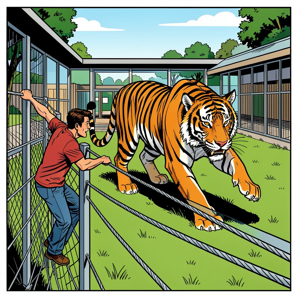 Een man klimt in het tijgerverblijf van een Britse dierentuin en overleeft de aanval niet.
