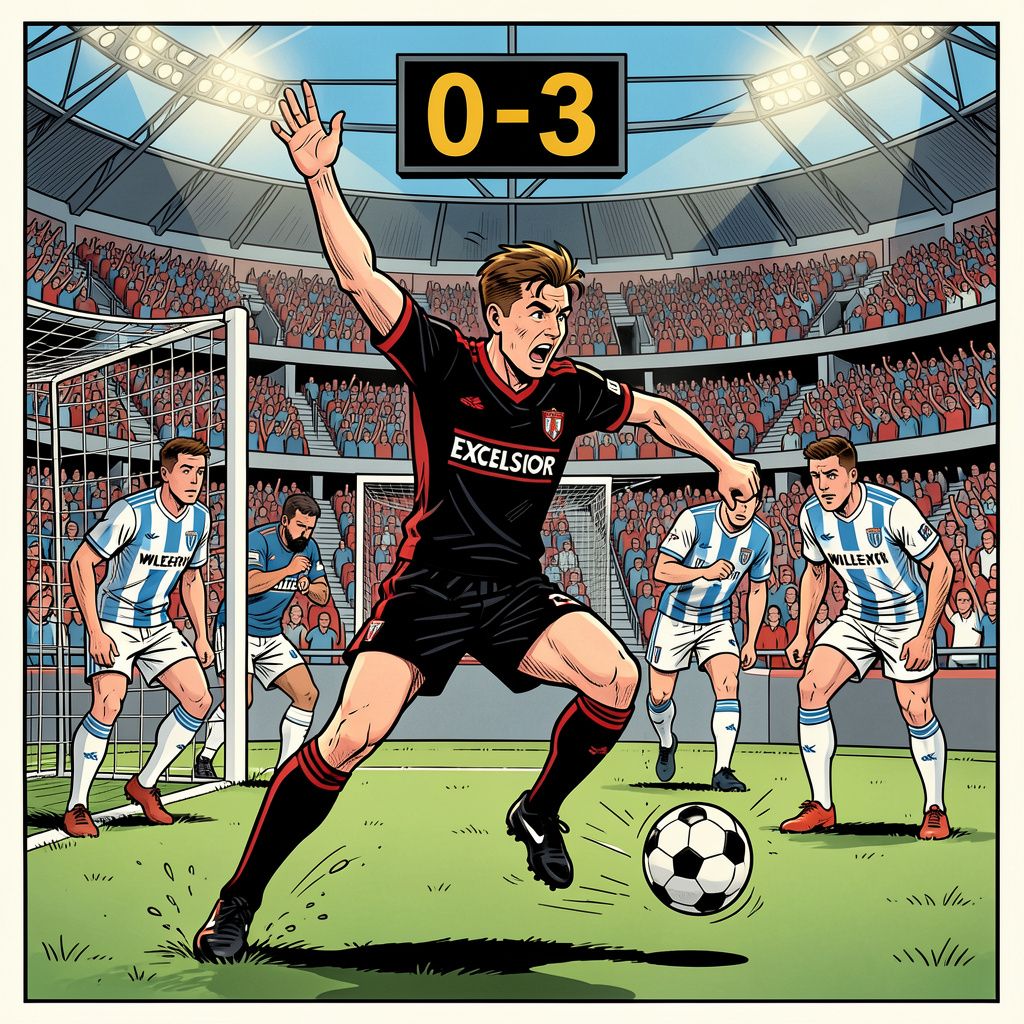 Excelsior veegt Willem II in eigen huis met 3-0 van de mat.