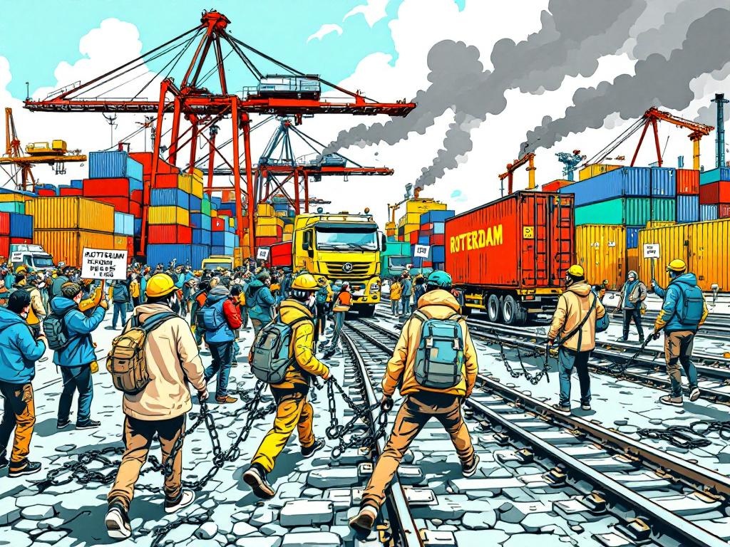 Activisten leggen Rotterdamse haven plat met blokkades en kettingen