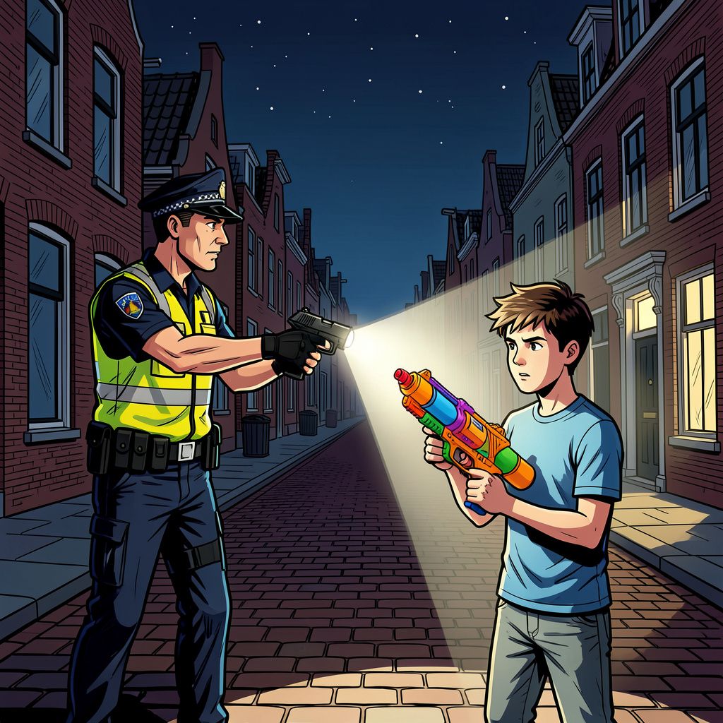 Een waterpistool in het donker kan je leven kosten