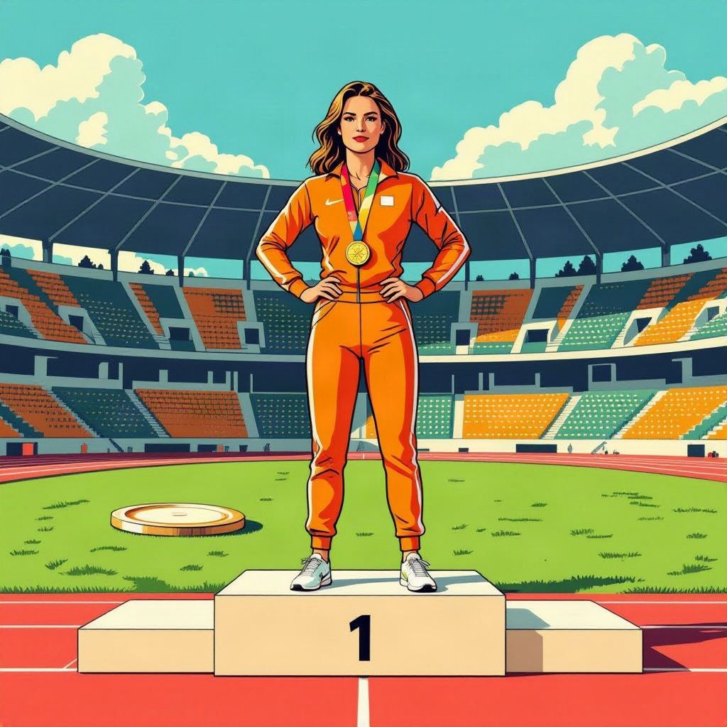 Jorinde van Klinken pakt historisch goud met de discus in Birmingham.