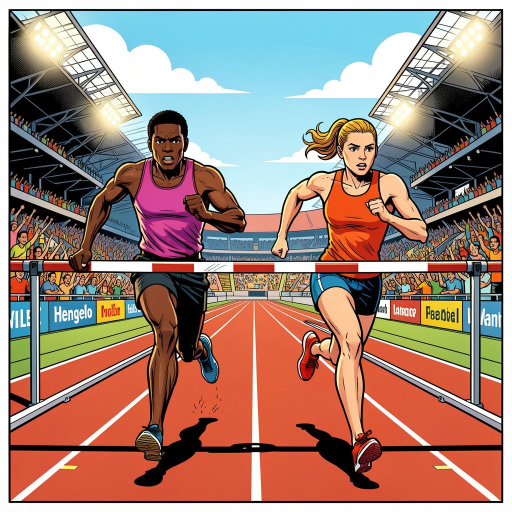 Nsikak Ekpo en Isabel van den Berg vliegen naar het goud op de honderd meter.