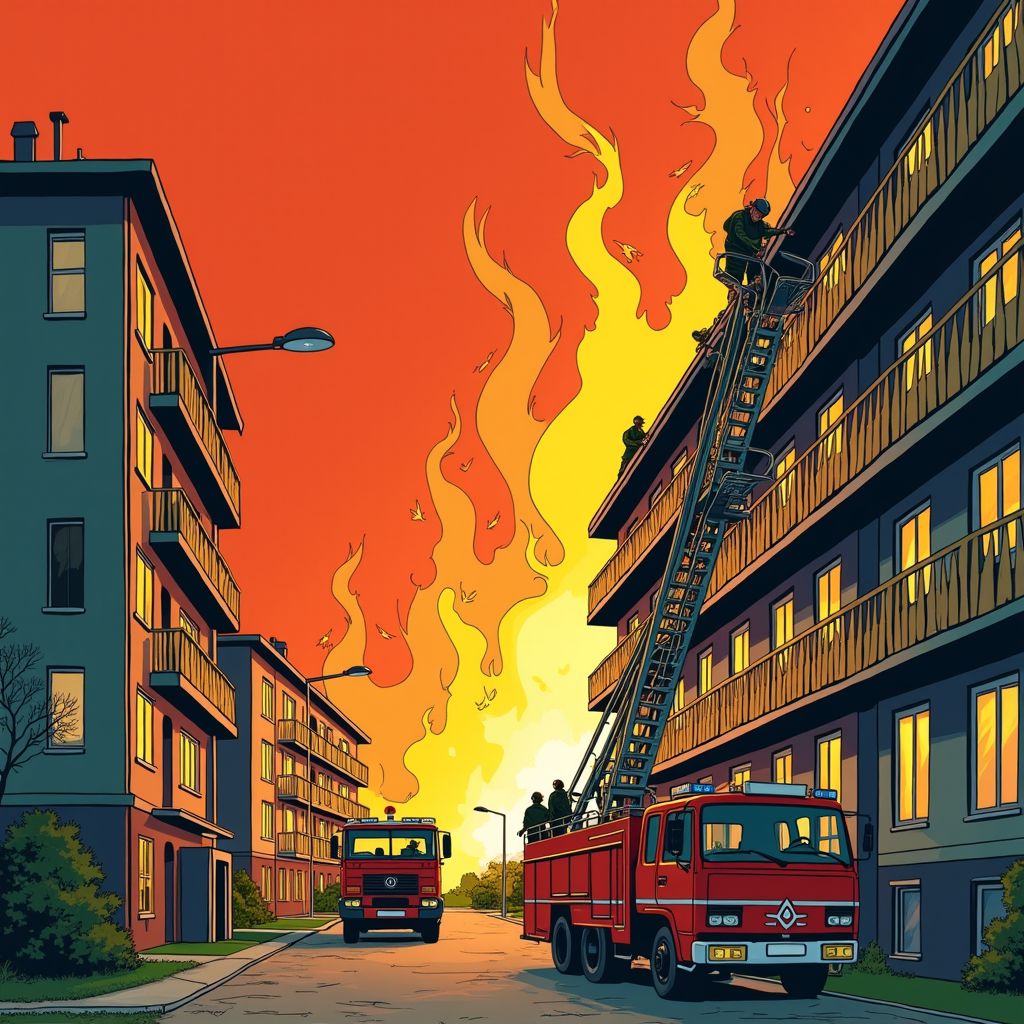 Bewoners vluchten naar balkon tijdens uitslaande flatbrand in Den Helder