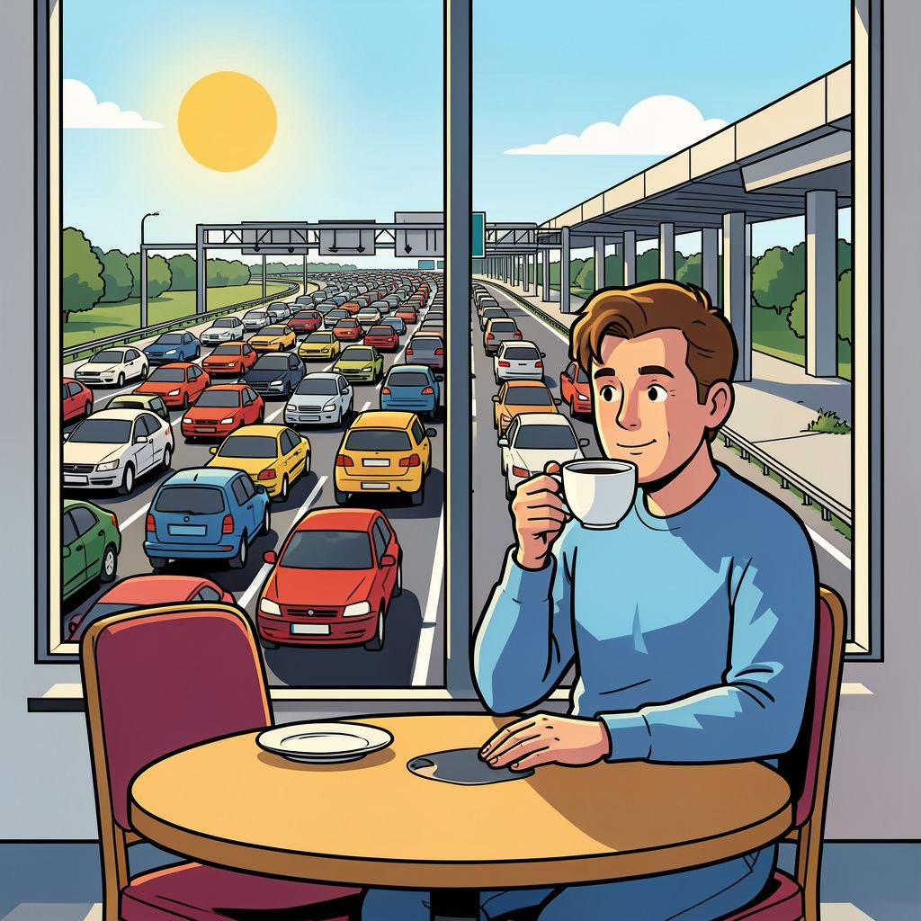 Drink eerst rustig een kop koffie voor u dit weekend de snelweg oprijdt.