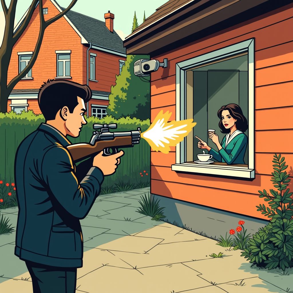 Beveiligingscamera filmt schutter die zestien keer vuurwapen leegt op Amsterdamse woning