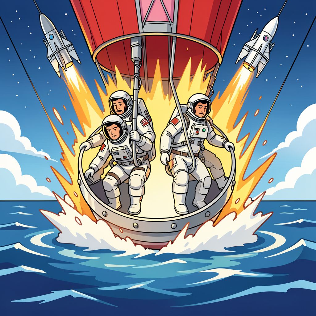 Vier astronauten breken afstandsrecord en landen veilig terug na historische maanvlucht