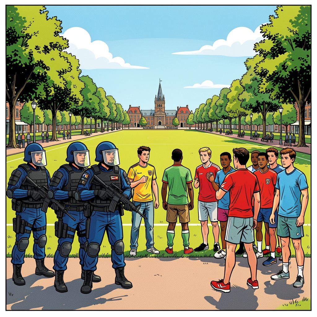 De mobiele eenheid voorkomt escalatie tussen jongeren en voetbalsupporters in Den Haag.