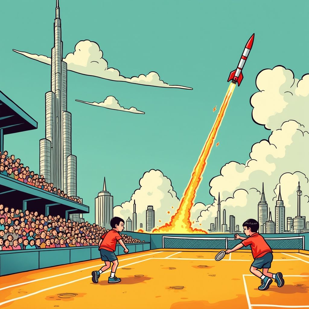 Griekspoor geeft finale Dubai op terwijl Iraanse raketten de stad raken