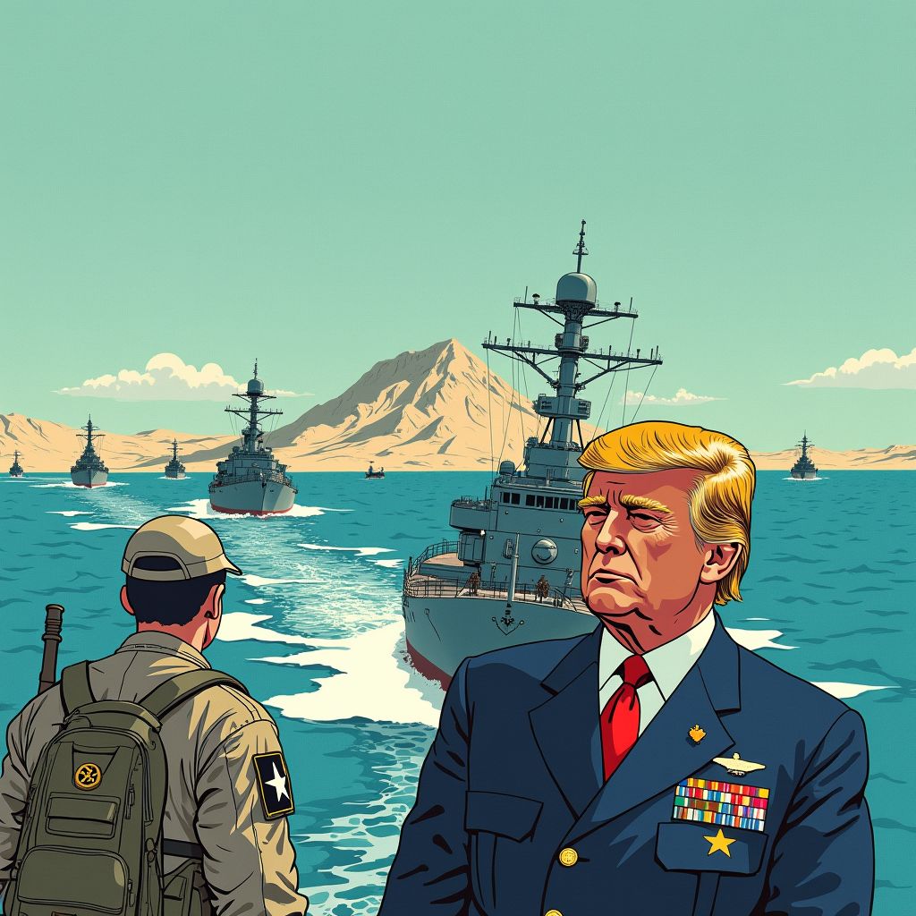 Trump belooft oorlogsschepen uit vele landen om cruciale oliedoorgang vrij te vechten