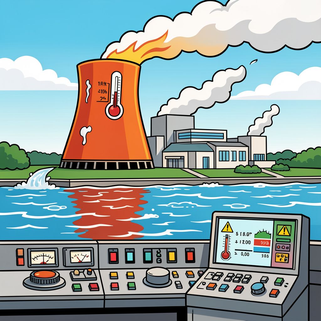 Kerncentrales kraken onder de Europese hittegolf door warm rivierwater.