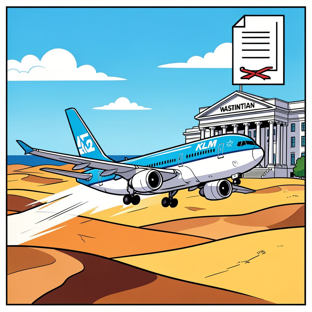 Amerikaanse autoriteiten beboeten luchtvaartmaatschappij KLM voor te lage vluchten boven Irak.