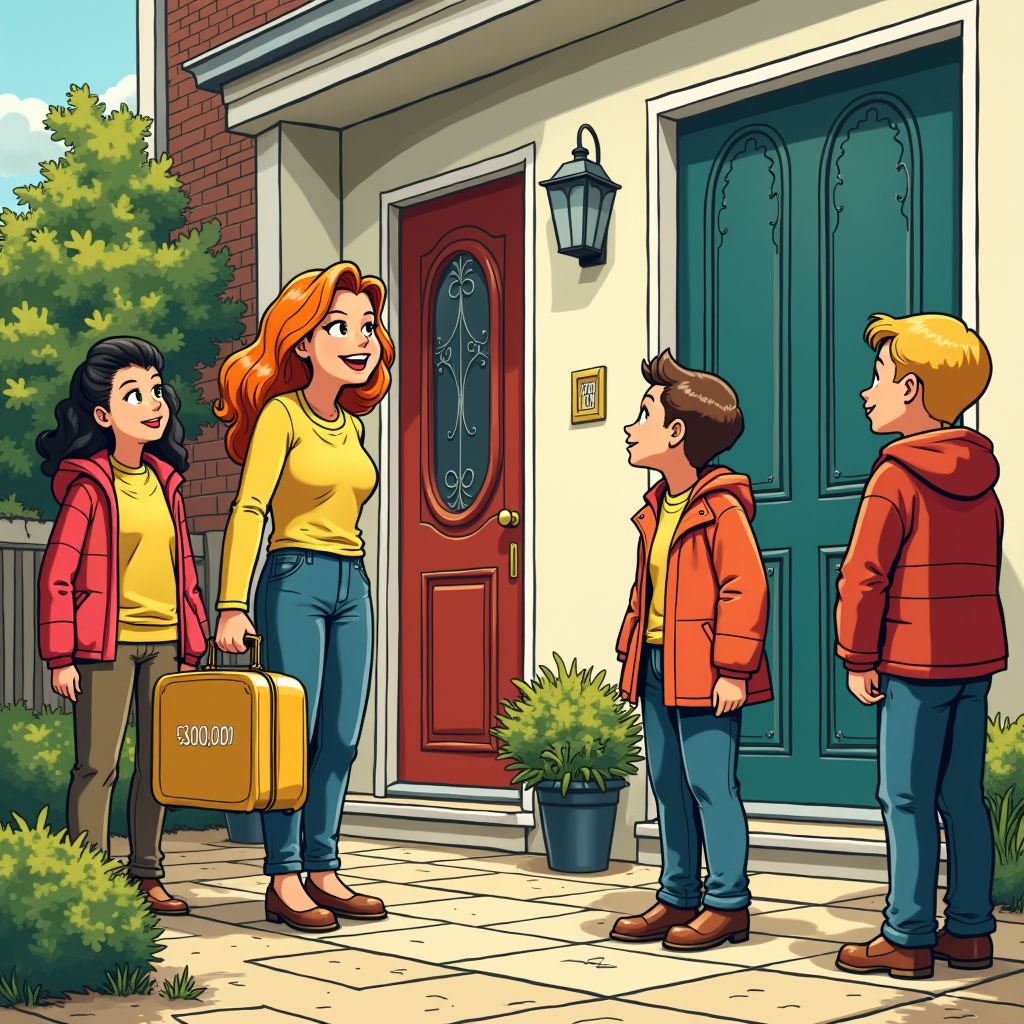 Quinty Trustfull verrast Veenendaalse met gouden koffer van 335.000 euro aan de voordeur