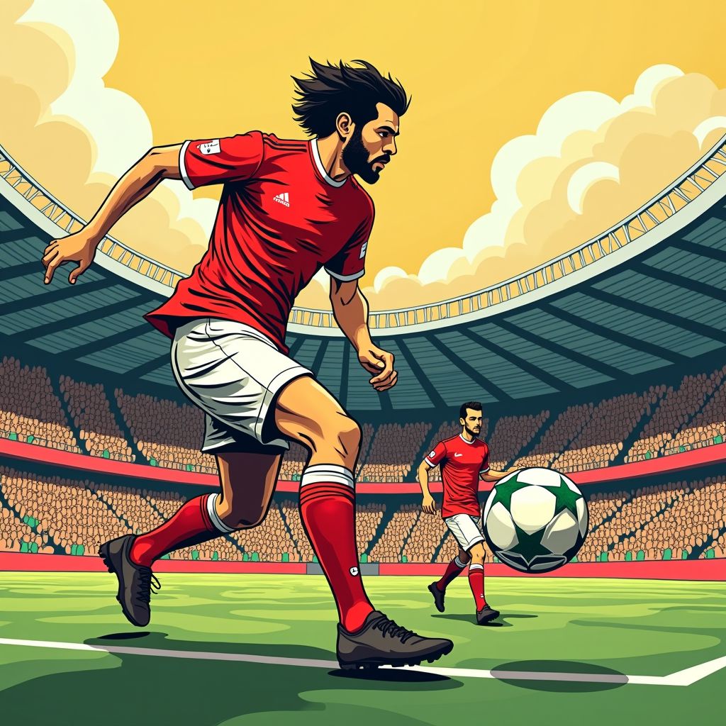 Salah redt Egypte met omstreden penalty terwijl Zuid-Afrika een hele helft met tien man speelt