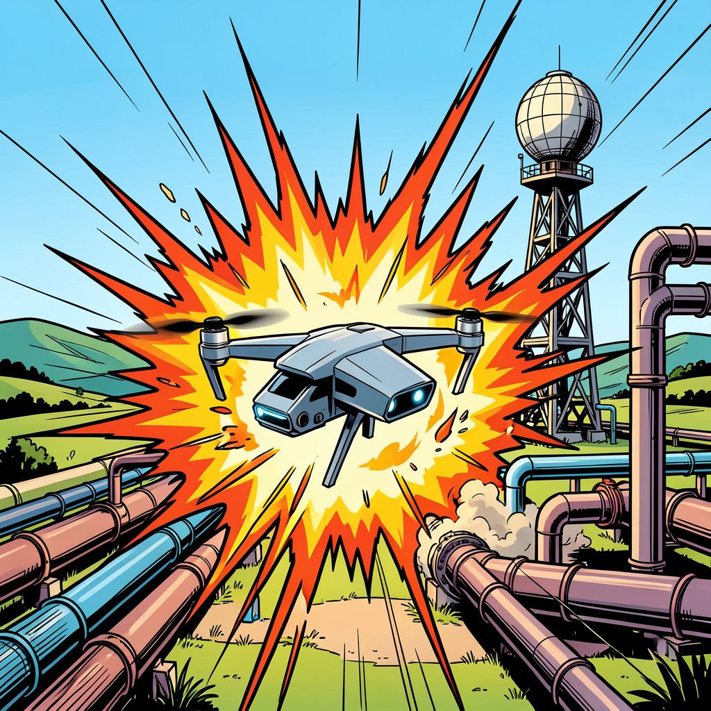 Een onbekende drone ontploft vlak bij een Bulgaarse gasleiding zonder dat de radar iets zag.