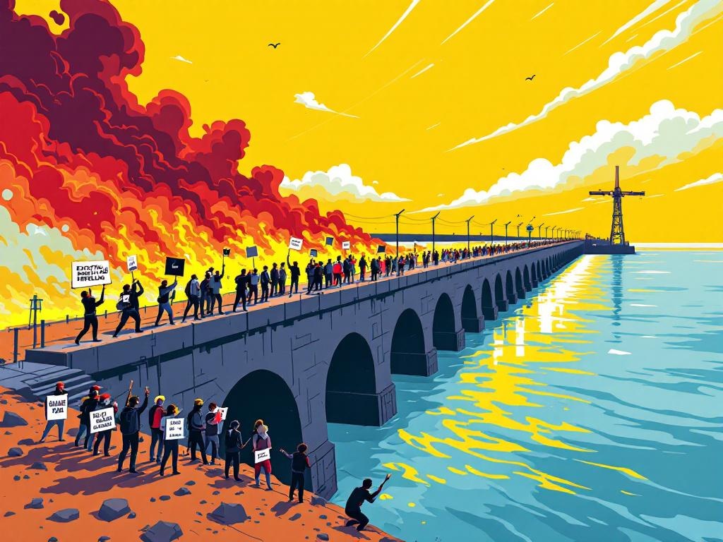 Klimaatrebellen leggen vandaag de Afsluitdijk plat en eisen onmiddellijke stop fossiele projecten
