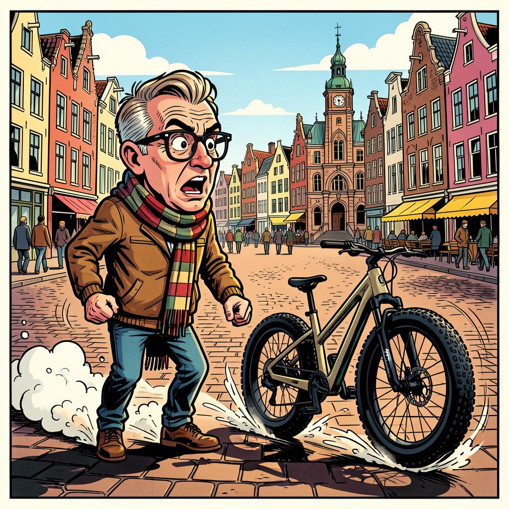 Nico Dijkshoorn belandde door een razende fatbike op straat en kreeg een bizarre reactie.