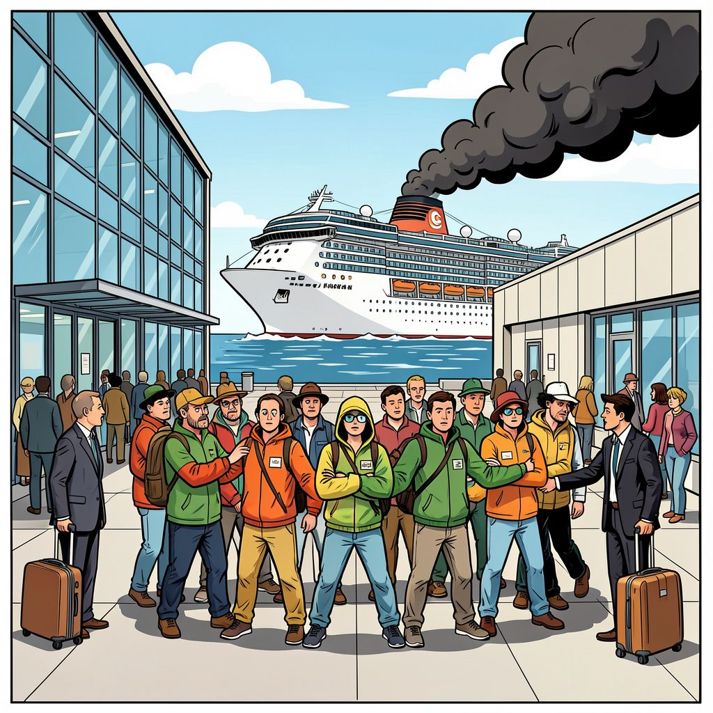 Extinction Rebellion blokkeert Cruise Terminal Rotterdam en houdt tientallen passagiers buiten