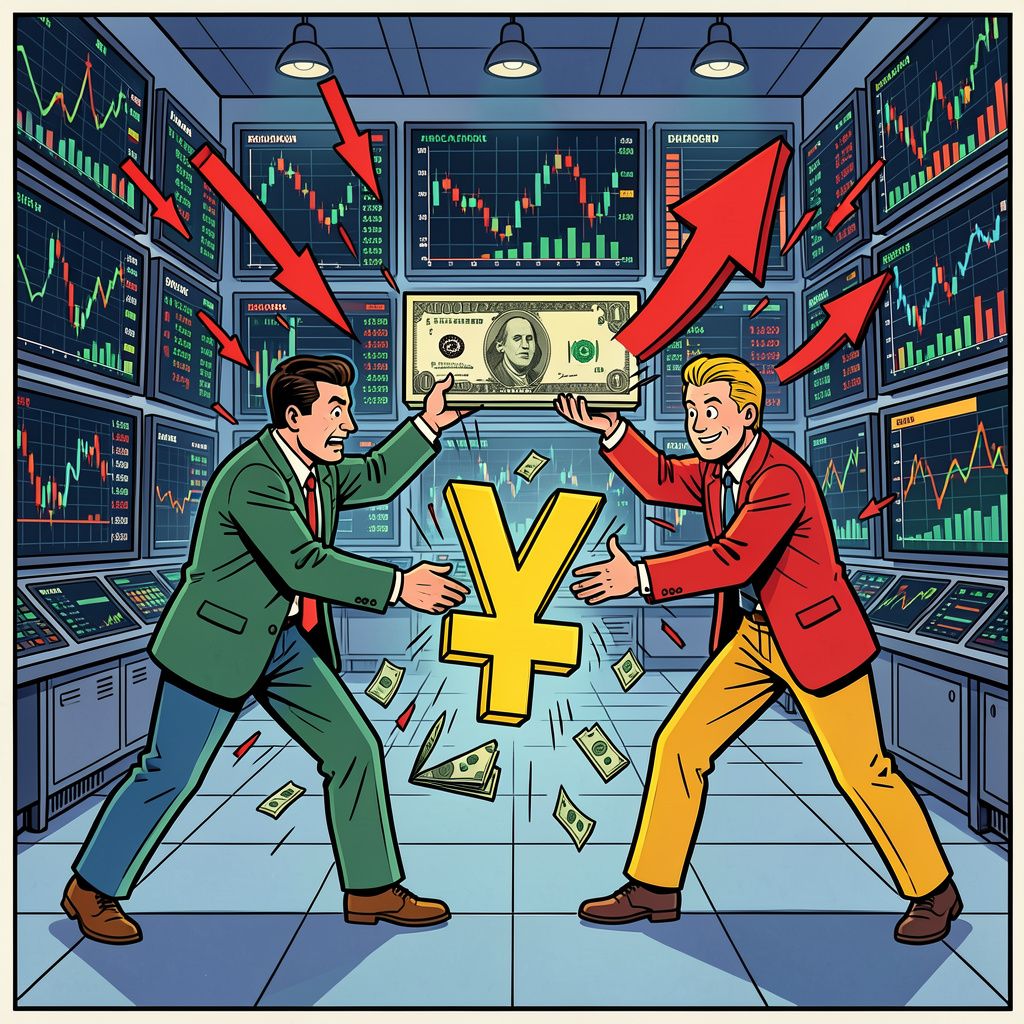 De Verenigde Staten en Japan redden samen de yen en dat schudt de financiële markten wakker.