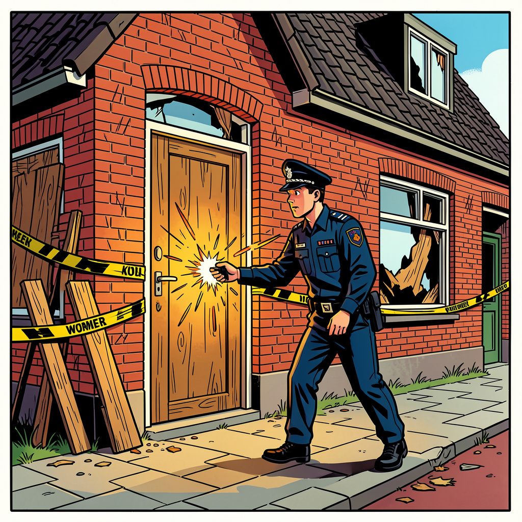De politie betrapt een minderjarige die een bom legt bij een verzegeld drugshuis in Wormer.