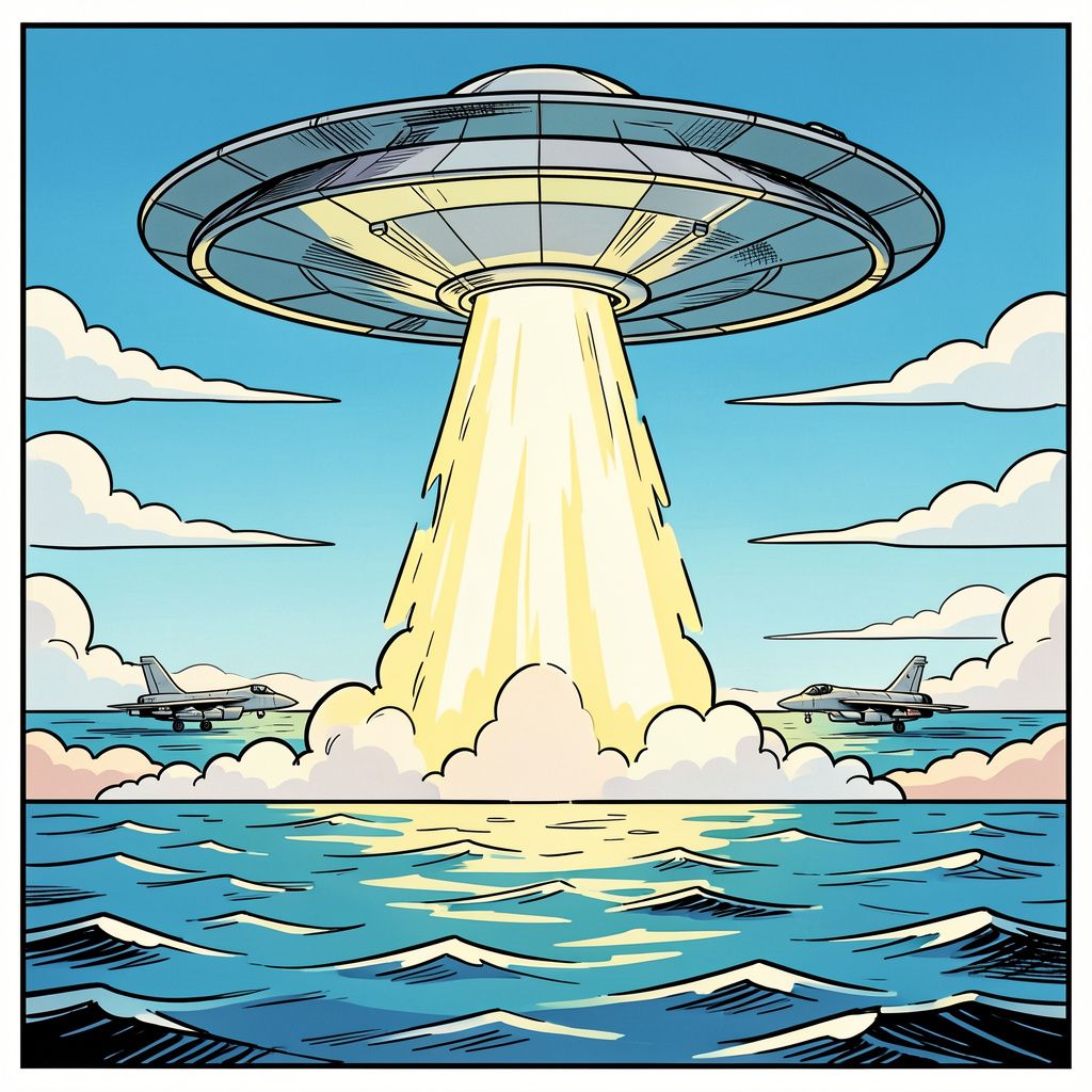 Pentagon toont beelden van UFO boven Nederlandse kust uit 1948 in vrijgegeven archief