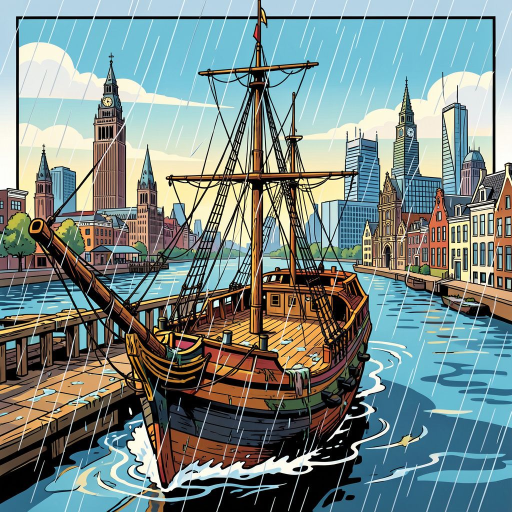 De Batavia vaart vandaag voor de allerlaatste keer over het water naar Amsterdam voor een grote restauratie.