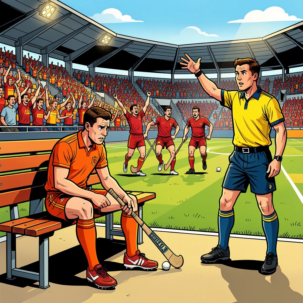 Een domme duw kost de Nederlandse hockeymannen de WK-finale.