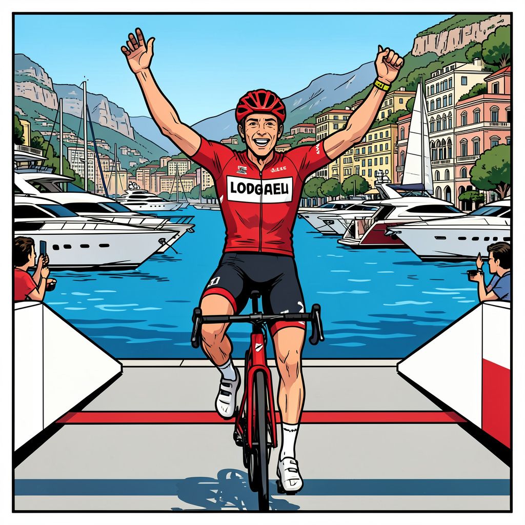 Tadej Pogačar wint de openingsrit van de Vuelta in zijn eigen achtertuin Monaco.