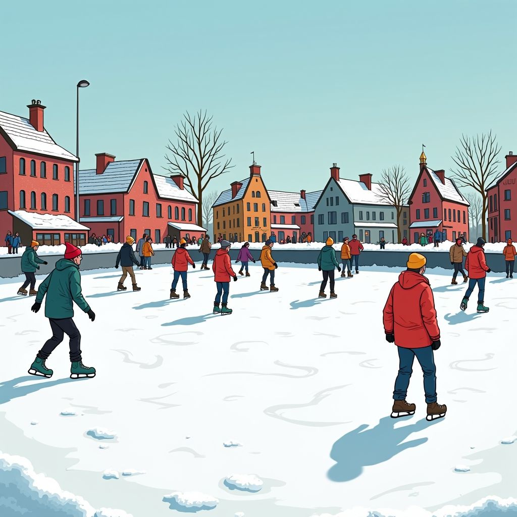 Winterswijk opent eerste natuurijsbaan van Nederland met slechts 5 millimeter ijs