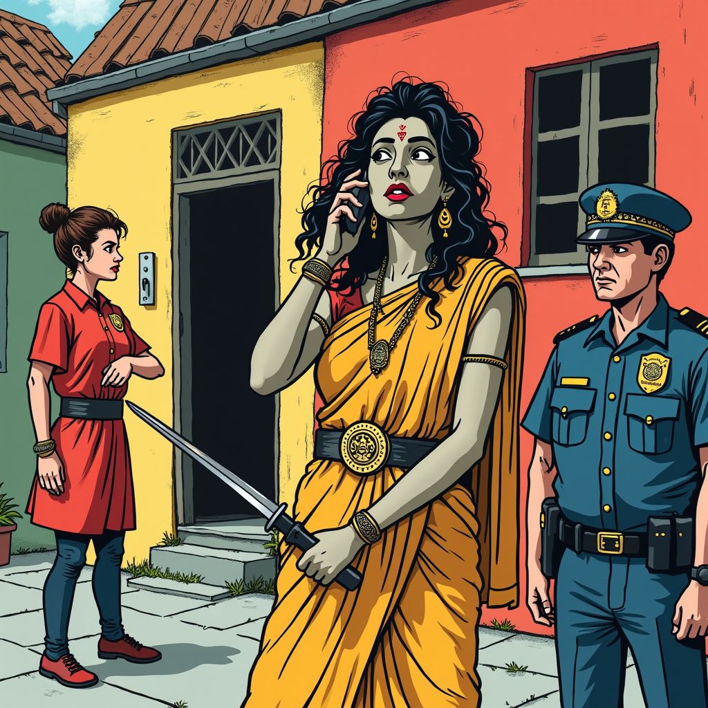 Buurvrouw steekt Joke dood terwijl ze 22 minuten met 112 belt en zich hindoegodin waant