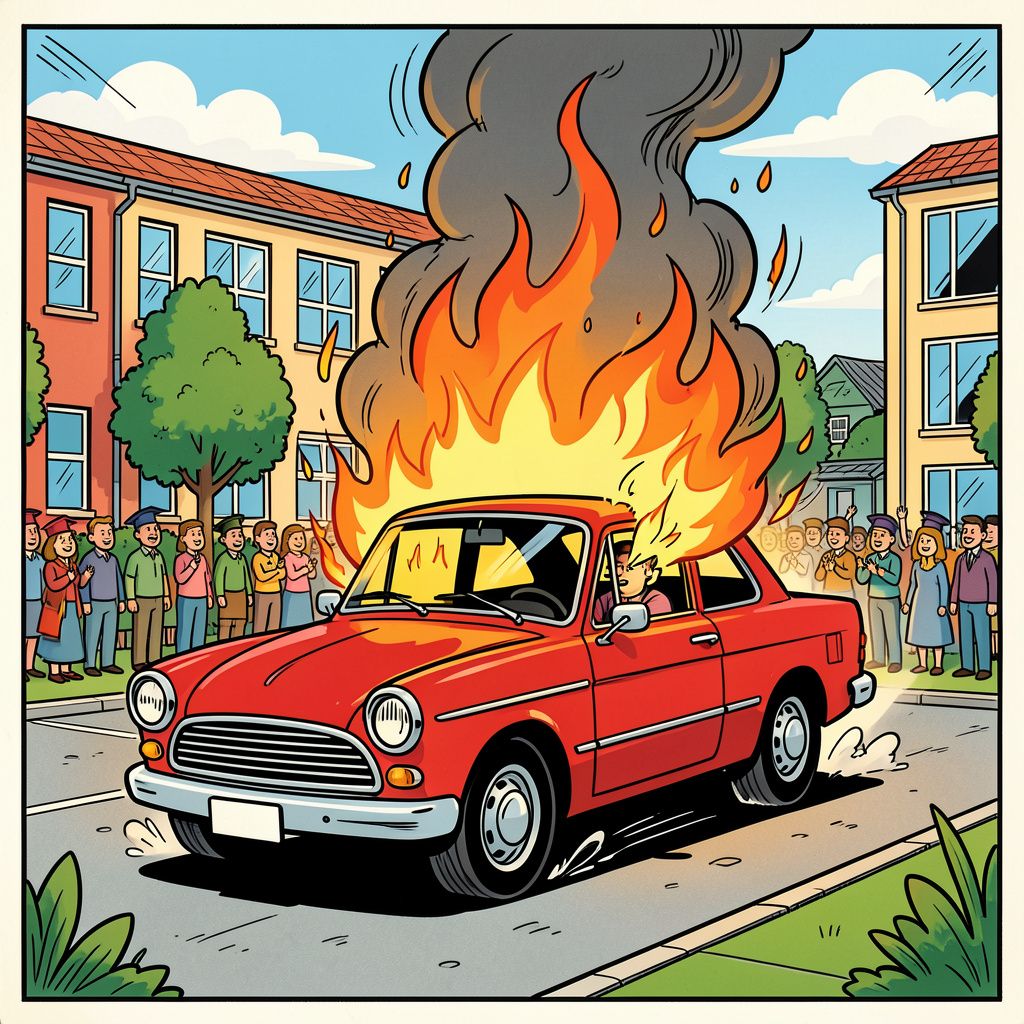 Scholen verbieden examenstunts nadat auto-incident de emmer deed overlopen