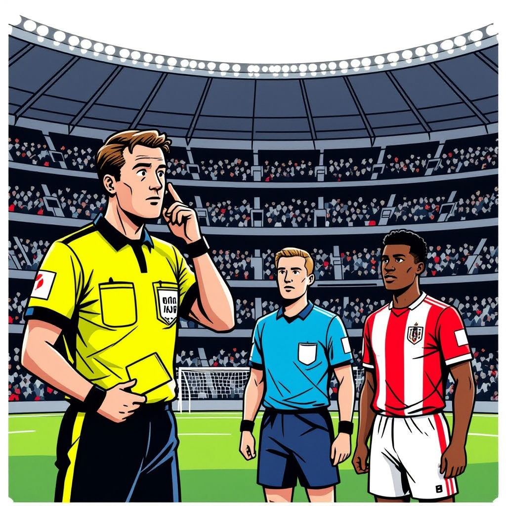 VAR corrigeert scheidsrechter live op het WK: voor het eerst krijgt de verkeerde speler geen gele kaart