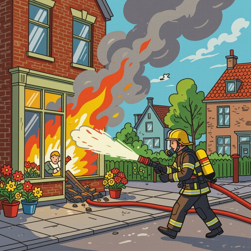 Brandweer vindt twee slapende mensen in brandende kelder van bloemenwinkel Schiedam