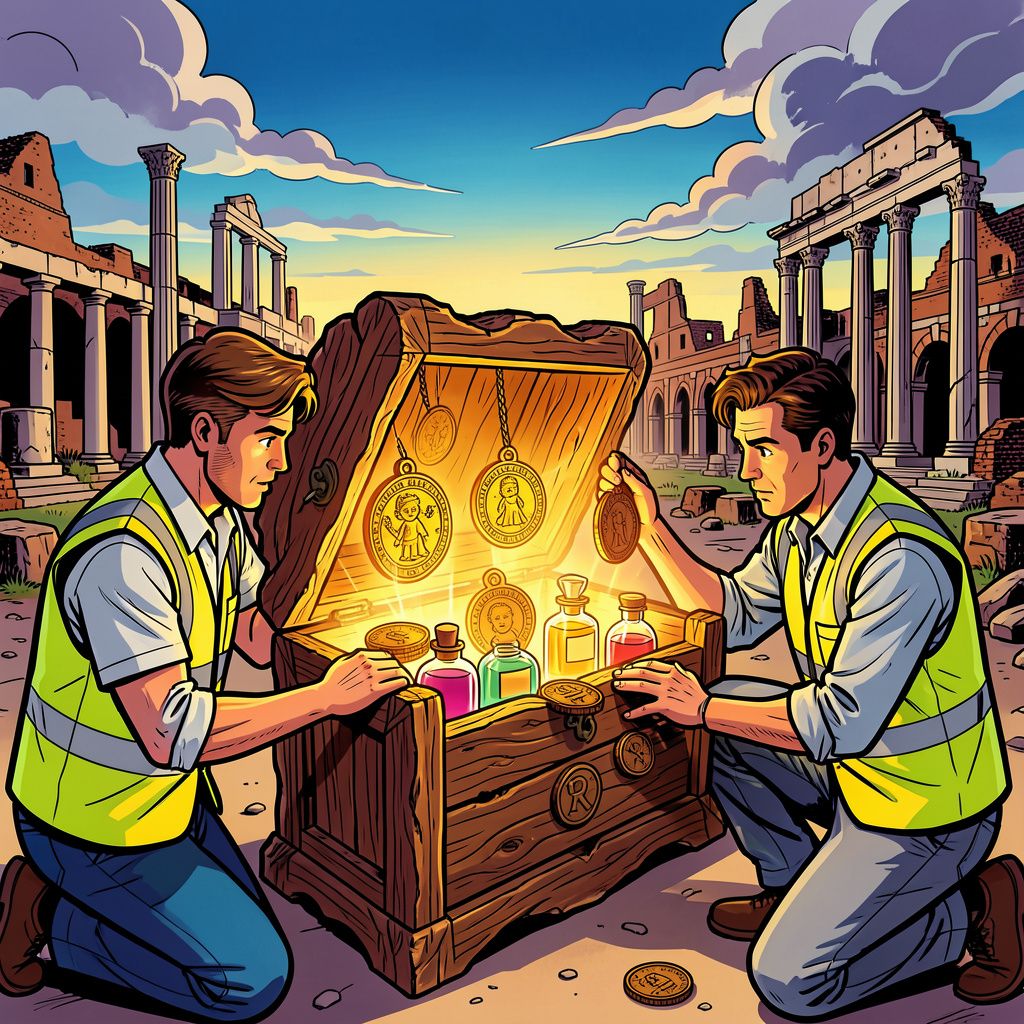 Archeologen openen een tweeduizend jaar oude kast vol persoonlijke schatten in het bedolven Pompeï.