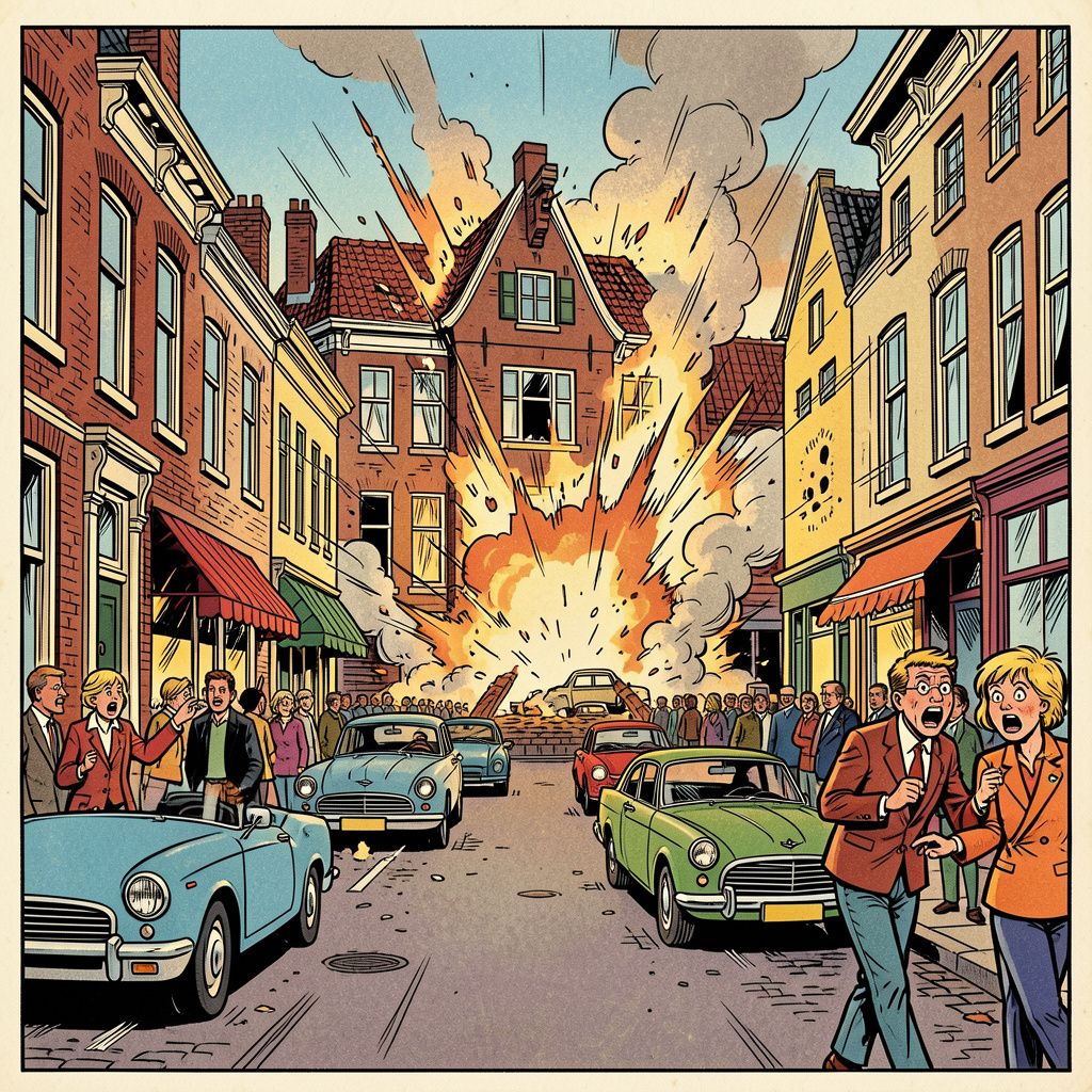 Criminelen bombarderen hele straat omdat ze het verkeerde huis zoeken