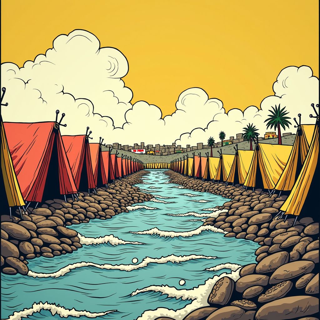 Storm Byron verandert Gaza in een openluchtriool waar baby's sterven van de kou